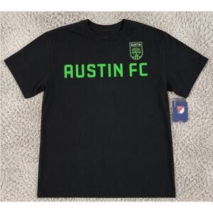 Austin FC MLS Black Graphic T Shirt Mens Medium Soccer Futbol Team Apparel NWT